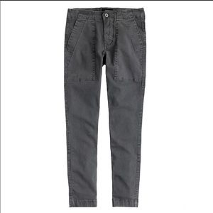 J Crew Gray Cargo Skinny Cropped Pants